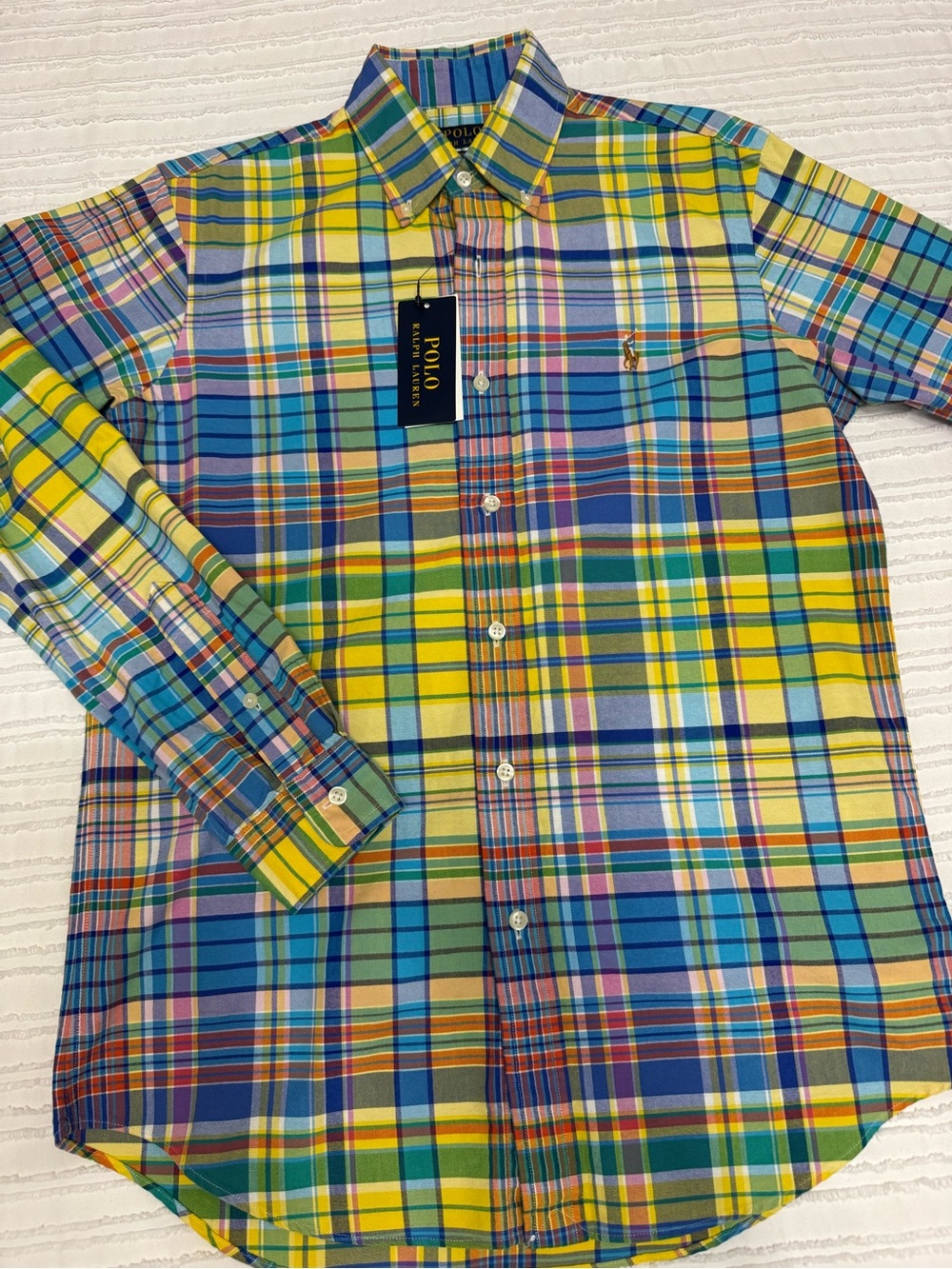 Polo by Ralph Lauren Multicolor Plaid Button-Down Shirt - Yellow, Blue, Green